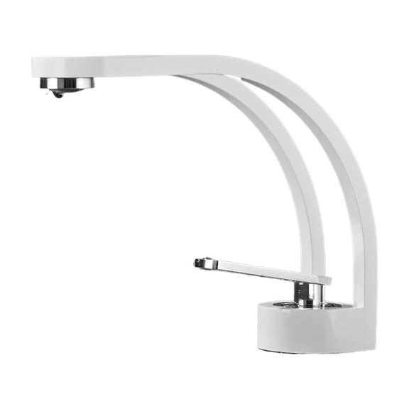 Creative All Copper Basin Faucet, Bathroom Toilet Under Basin Vanity Faucet, Hot And Cold Water Faucet White Chrome - Modern Design