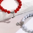thumbnail image 1 of Creative All-match Heart-shaped Magnetic Beaded Couple Bracelet, 1 of 2
