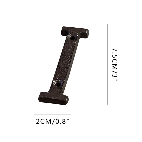 Creative Alloy Wrought Iron House Numbers Letters, DIY Metal Address Alphabet Signs, Decorative Wrought Iron Letter Ornaments for Home Door Mailbox Wall House Decoration
