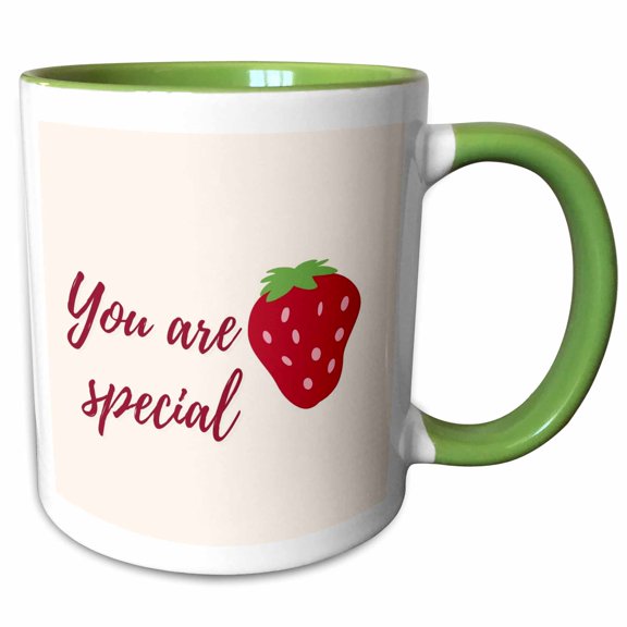3drose, Creative and Unique You Are Special, 11oz Two-tone Green Mug