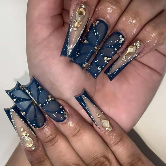Creative And Versatile Shining Big Bow Wearing Nail Art