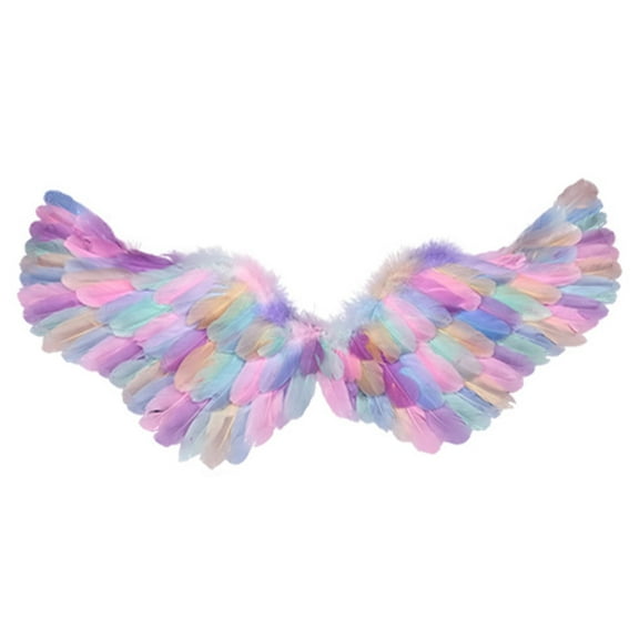 Creative Angel Feather Wings with Elastic Straps Bright Color Lightweight Wings Photography Props Christmas Halloween Supplies