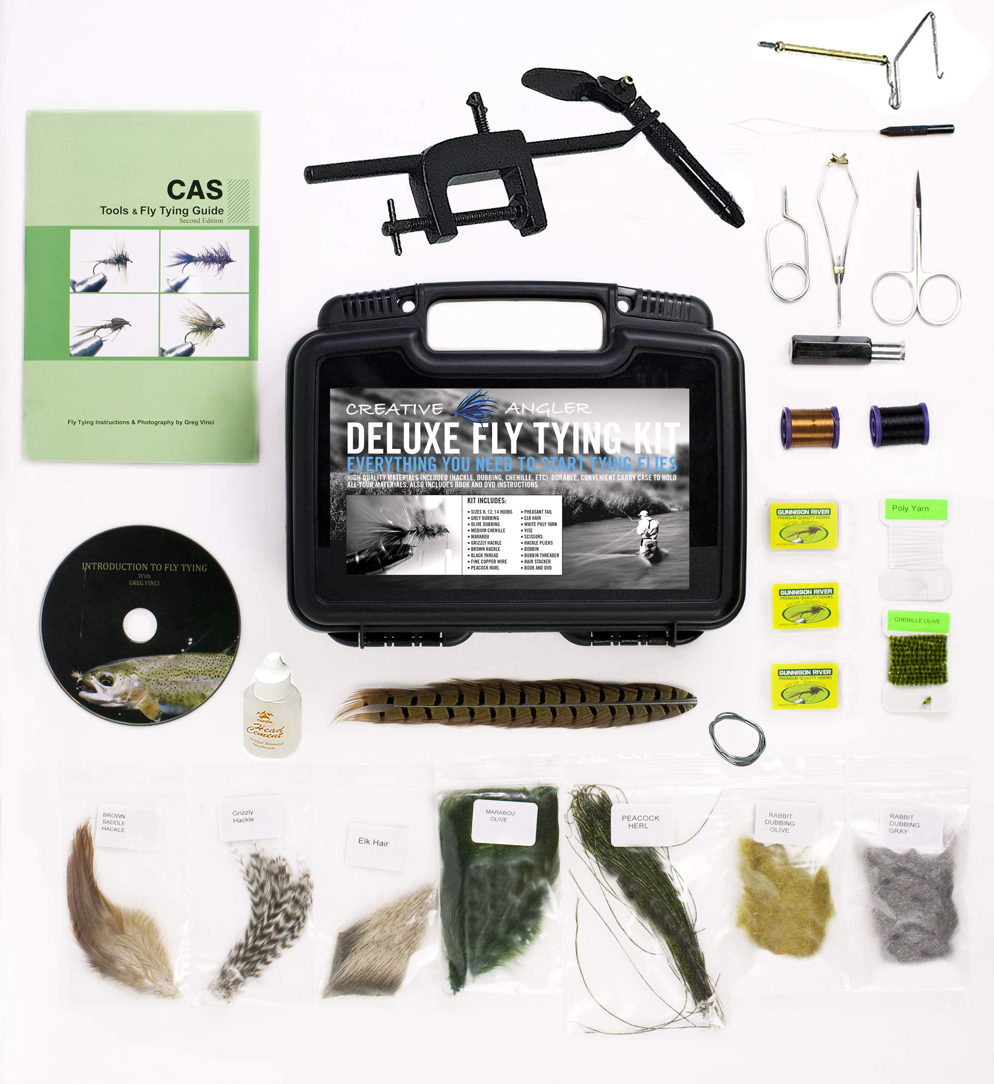 Creative Angler Deluxe Fly Tying Kit for Tying Flies. Our Most Popular Fly Tying Kit