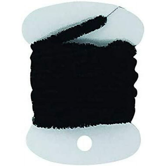Creative Angler Rayon Chenille Fly Tying Materials - Fly Tying Thread for Tying Flies - Fly Fishing Accessories Great for Your Fly Fishing Kit - Many Colors to Choose from - 2 Yards Black, Medium