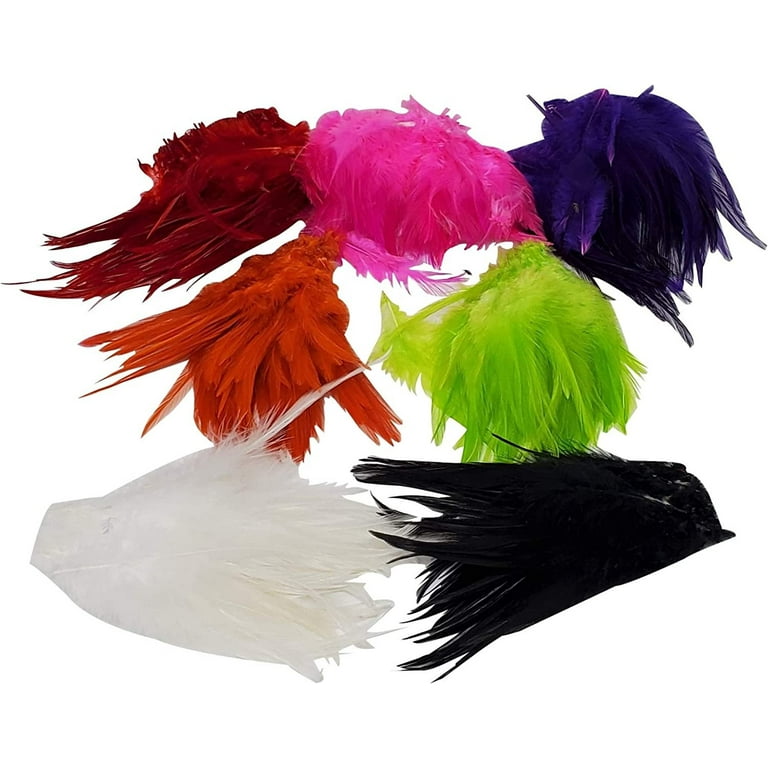 Thin rooster hackle feathers for fishing hair feather extensions and Crafts  100
