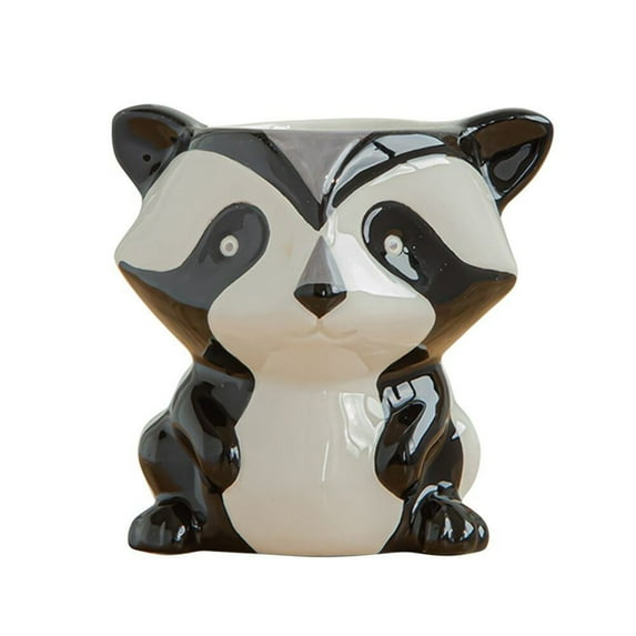Creative Animal Ceramic Flowerpot,Succulents Planter Water Planting Container Civet cat Shape Decorative Pot