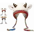 thumbnail image 1 of Creative Antler Hat & Bag 2-in-1 – Festive Reindeer Knitted Christmas Beanie, Warm Foldable Hat Handbag Gift, 1 of 13