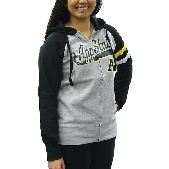 creative apparel women's ncaa appalachian state mountaineers sweat jacket hoodie