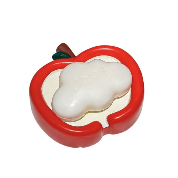 Creative Apple Soap Box – Resin Decorative Soap Dish for Bathroom, Kitchen & Desktop, Moisture-Resistant, Air-Circulating Design