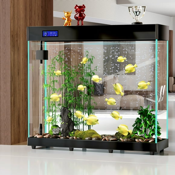 RGTQ Extra Large Freestanding Glass Fish Tank, 110 Gallon