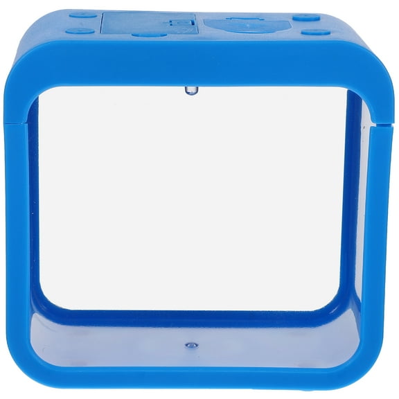 QIFULL Small Aquarium with Lamp Plastic Fish Breeding Box Easy to Clean 1Set