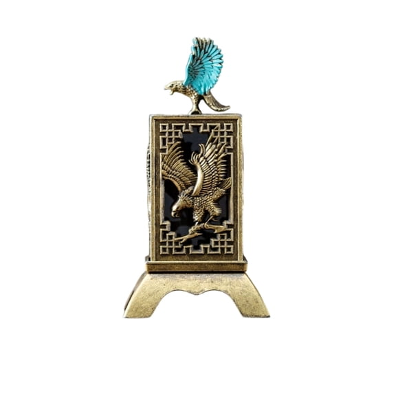 Creative Aromatherapy Incense Burner, Copper Alloy Square Incense Holder With Intricate Eagle Pattern For Great Ambition Theme, Tea Ceremony Decoration Sandalwood Incense Burner