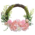 thumbnail image 1 of Creative Arrowy Artificial Flowers Hydrangea Eucalyptus Wall Hanging Spring Wreath Rattan For Wedding Backdrop Garland Decoration, 1 of 11