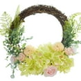 thumbnail image 1 of Creative Arrowy Artificial Flowers Hydrangea Eucalyptus Wall Hanging Spring Wreath Rattan For Wedding Backdrop Garland Decoration, 1 of 11