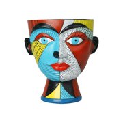 Creative Art Vase - Colorful Face-Shaped Decorative Vase for Floral Arrangements, Home Decor, Office, Living Room, Bedroom - Unique Design for Art Enthusiasts, Housewarming Gifts