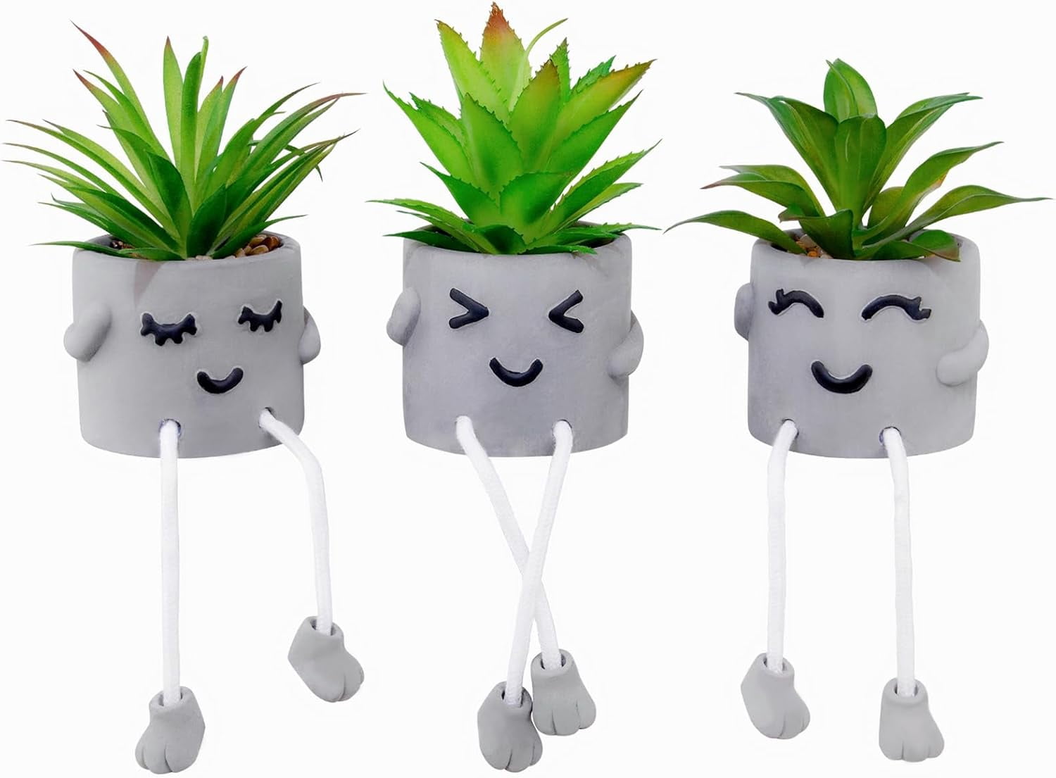 Creative Artificial Succulent Plants with Gray