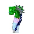 thumbnail image 1 of Creative Artisan Number Candle - Fashionable Cartoon Design, Glittery Sequins with Crown Accent, Ideal for Birthday Parties, Anniversary Celebrations, Themed Events, 1 of 6