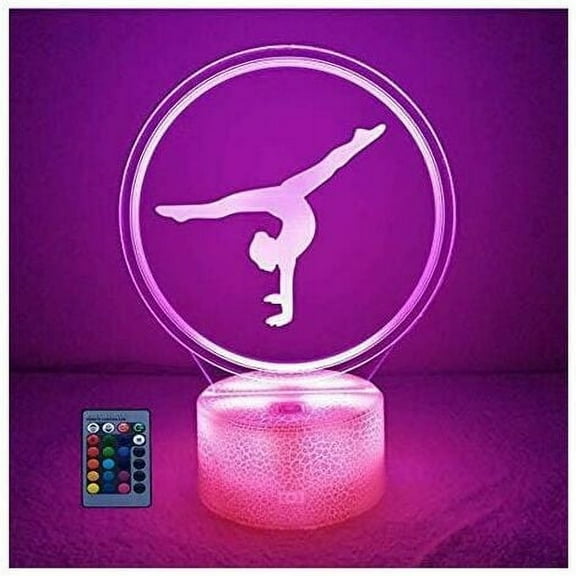 Creative Artistic Gymnastics 3D Night Light USB Powered Touch Switch Remote Control LED Decor Optical Illusion 3D Lamp