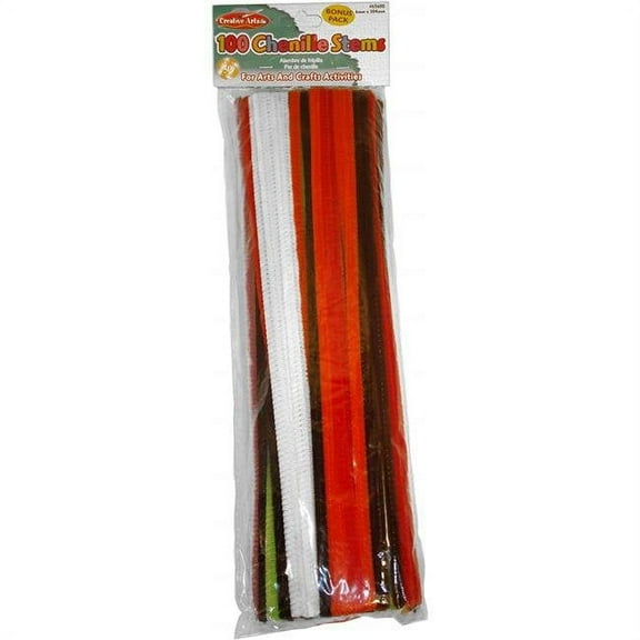 Creative Arts Chenille Stems 4mm 12" 100pc Astd