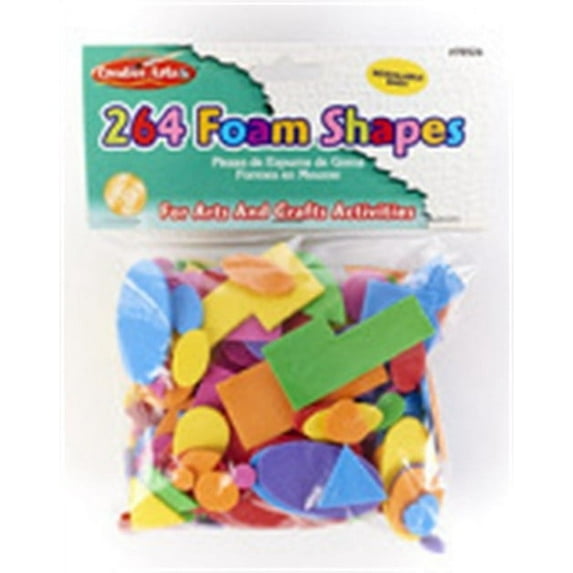 CLN Charles Leonard Creative Arts Foam Shapes Assorted Colors/Sizes 264/Pack CHL70526