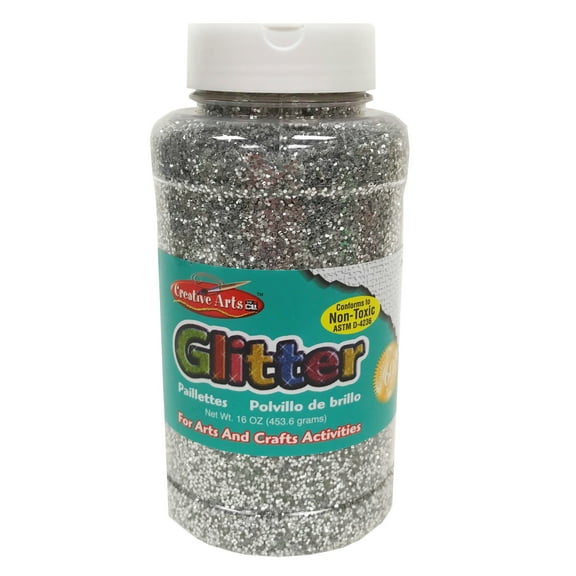 Charles Leonard Creative Arts by Charles Leonard Glitter, 16 oz. Bottle, Silver