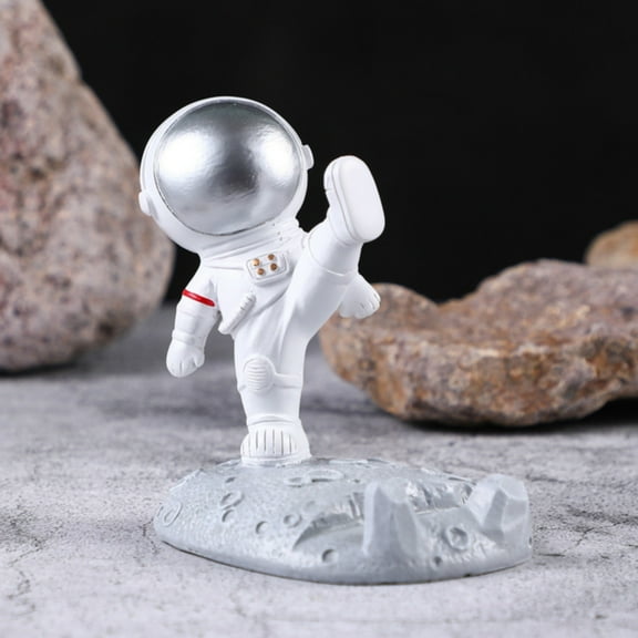 Creative Astronaut Kick Cell Phone Stand Widget Resin Gift Kids Room Gift, Valentines Day Decorations: Desktop Ornament B