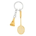 thumbnail image 1 of YEAHIBABY Backpack Hanging Badminton Racket Pendant Keychains Zinc Alloy 1Pcs 4.6x1.2x0.6In, 1 of 6