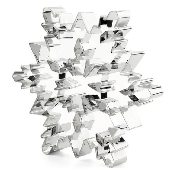 Creative Baking Snowflake Cookie Cutters, Stainless Steel for High Quality Materials, Design Rolled Top Edges, Food Safe Steel for Fun Holiday Winter Themes