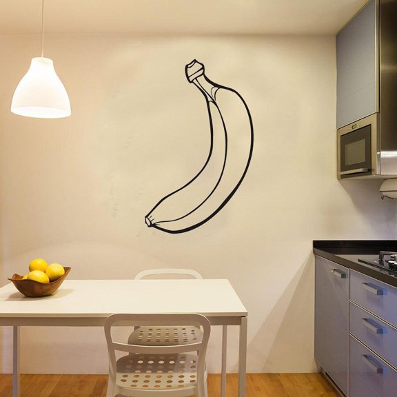 Creative Banana Pattern Wall Sticker Fruits Art Mural Kitchen Cafe Home Decor Kids Nursery Baby Room Removable Wall Decals 59x38cm