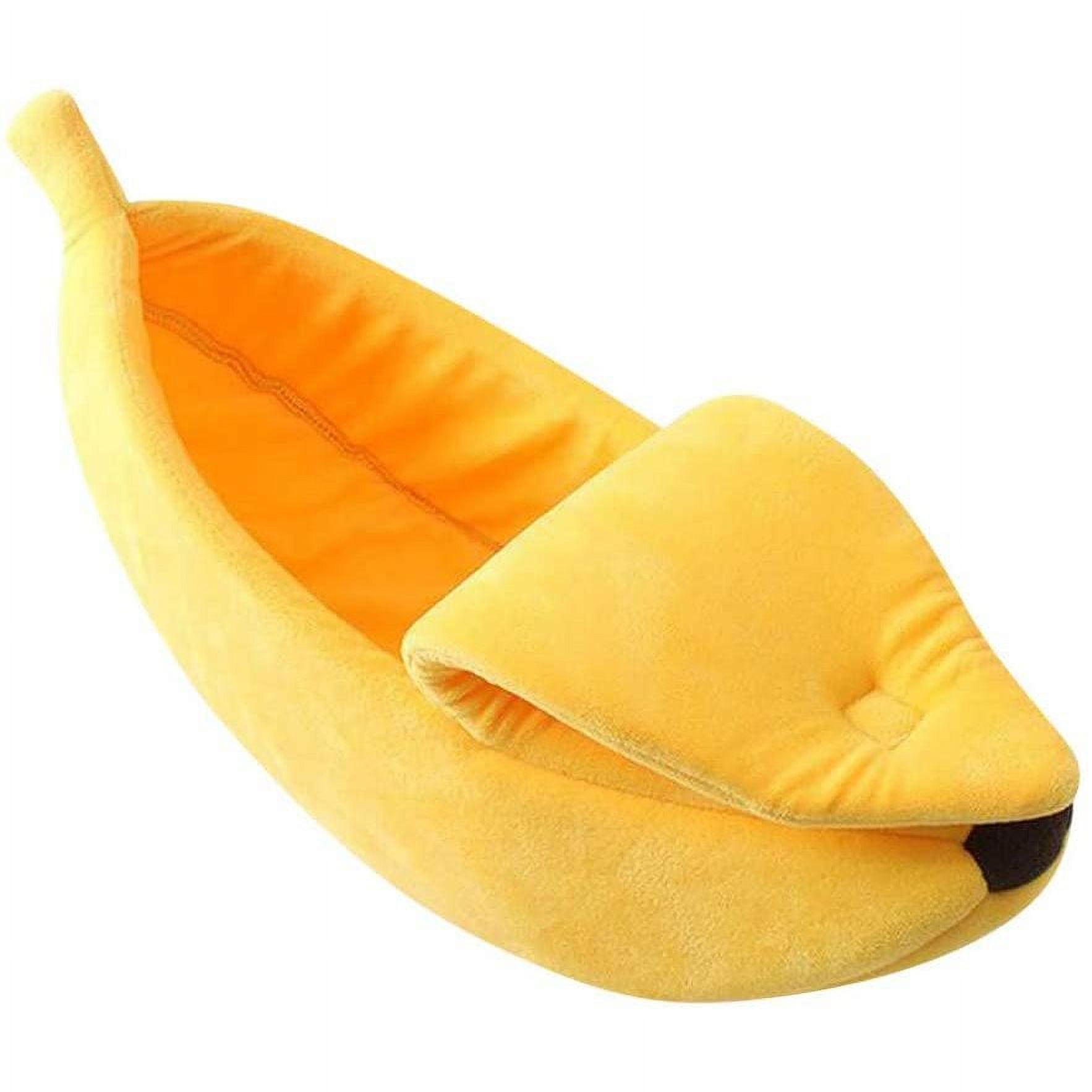 Creative Banana Shape Dog Cave, Warm Cat Cave, Dog Bed, Cat Basket, Dog Basket, Insulation Dog Blanket For Indoor Outdoor Winter Festival, House Nest, Yellow