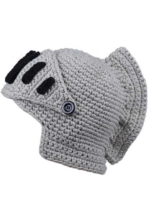 Creative Barbarian Knit Beard Hat Funny Knit Cap Wig Beanie Hats Beard Facemask