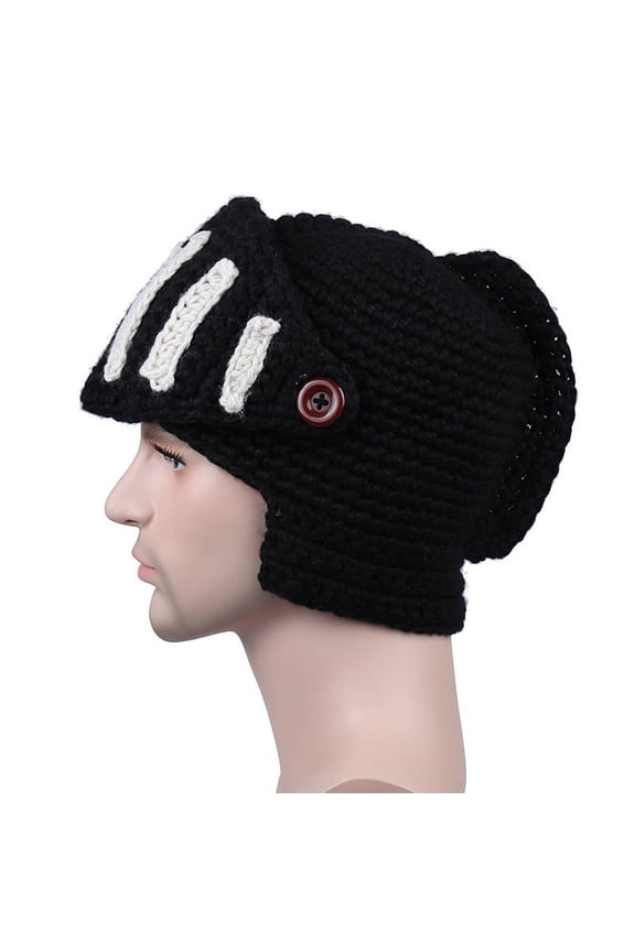 Creative Barbarian Knit Beard Hat Funny Knit Cap Wig Beanie Hats Beard Facemask