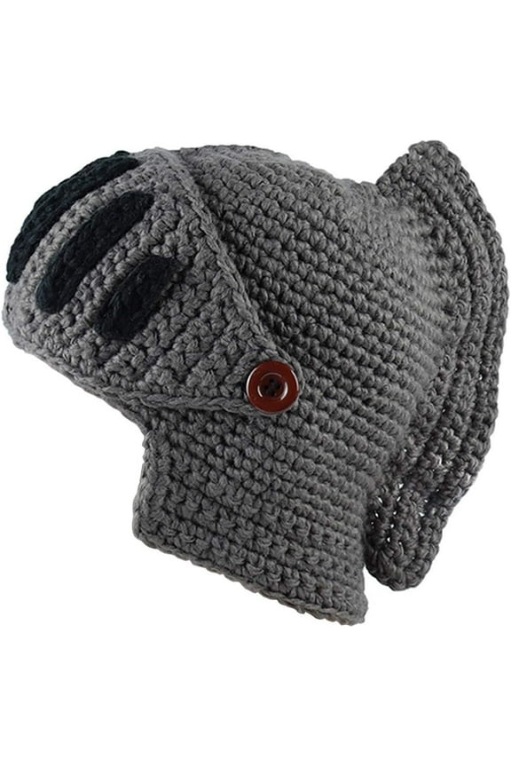 Creative Barbarian Knit Beard Hat Funny Knit Cap Wig Beanie Hats Beard Facemask