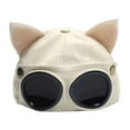 thumbnail image 1 of Creative Baseball Hat with Ears Sunshade Hip Hop Style Beanie Girls Boys Beige, 1 of 7