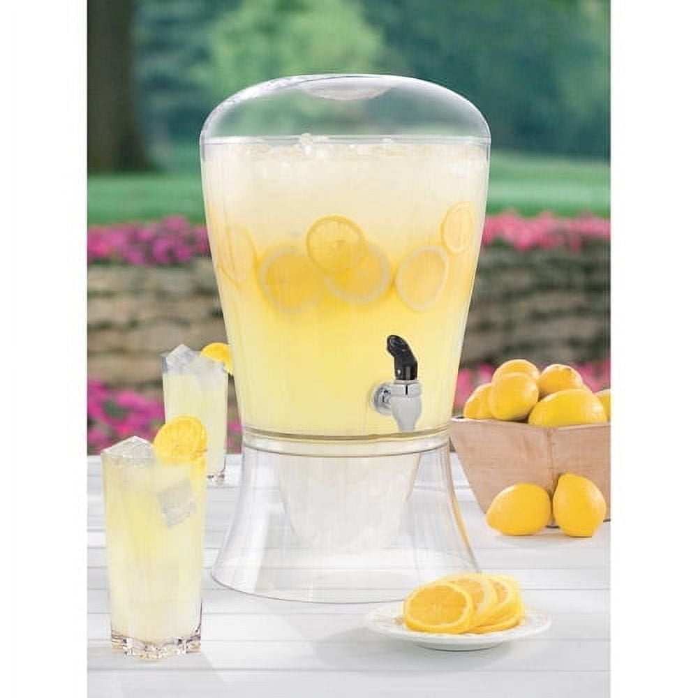 Clear Acrylic 3-Gallon Beverage Dispenser with Ice Stand