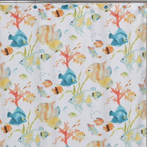 Creative Bath Rainbow Fish Shower Curtain, MultiColor