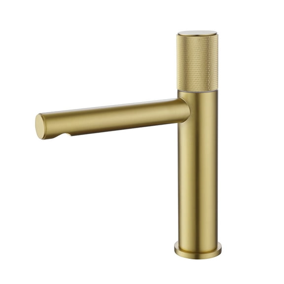 Creative Bathroom Sink Faucet, Brushed Gold Single Hole Basin Faucet
