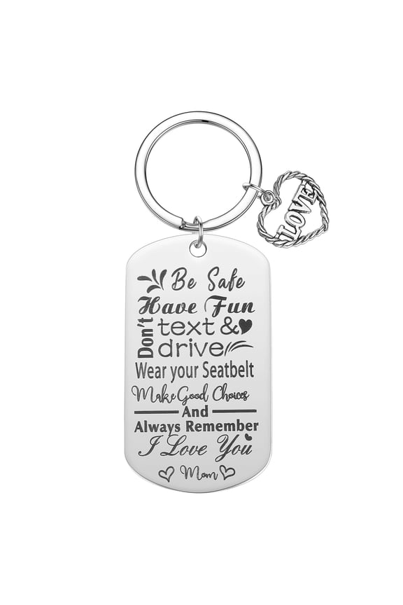 Creative Be Safe Have Fun Key Ring Don't Text Drive Wear Your Seatbelt Metal Keychain Pendant Key Chain Accessories Gift