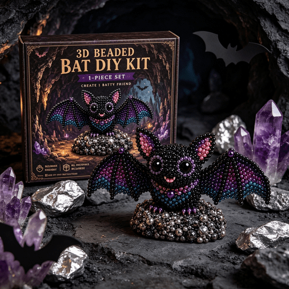 Creative Beaded Mini World 3D DIY Kit Collection, Beading Craft Kit with Opossums, Hamsters, Farm Animals, Birds & Bat, Complete Hobby Set for Adults Beginners, Handmade Collectible Gift