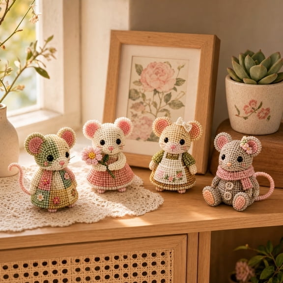 Creative Beaded Mini World 3D DIY Kit Collection, Funny Mini 3D Beaded Animal Craft Kit, DIY Creative Jewelry Art Craft, Gifts for AdultsBeginners & DIY Craft Lovers