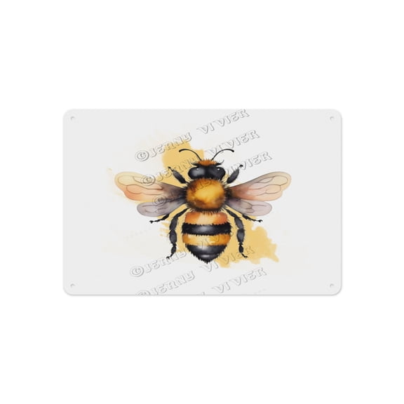 Creative Bee Aluminum Metal Sign, 12 x 16 Inches, Great for Your Man Cave, Pub, or Living Room with Unique Fun Style, A Perfect Metal Sign for Rustic or Retro Interiors