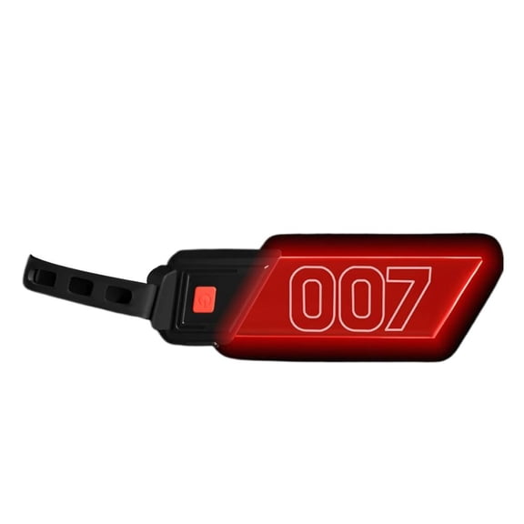 Creative Bike Number Plate Taillight 6x1.7 in Type-C Rechargeable Multi-Mode Flashing for Night Riding Safety