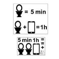 Creative Black Logo Warning Stickers Wall Stickers Toilet Stickers