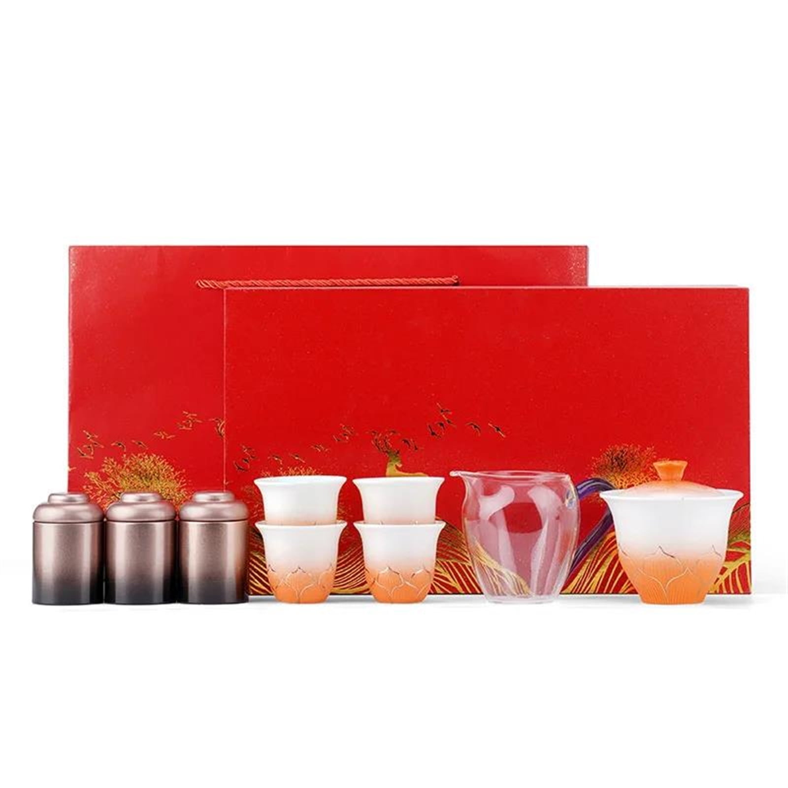 Creative Black Pottery Minimalist Kung Fu Tea Set With Tea Can Ceramic ...