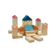 PlanToys  Creative Blocks Wooden Montessori Building and Imagination Toy in Orchard Shade | Fine Motor, Spatial Reasoning and Early STEM Learning Activity | Eco Friendly Open Ended Play Set