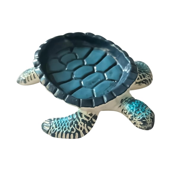 Creative Blue Turtles Soap Holder Mount For Bathroom Sink With Fast Drainage