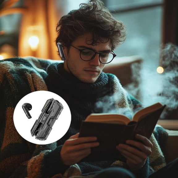 Creative Bluetooth Headset | with Battery Powered Wireless Plastic | featuring mecha standby | Your Reliable Companion A Solid Choice High Quality Durable Build