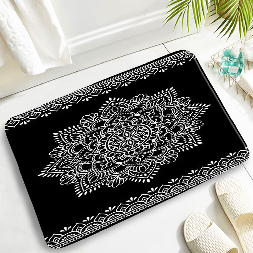 Creative Bohemia Bath Mats Abstract Geometric Boho Floral Door Mat