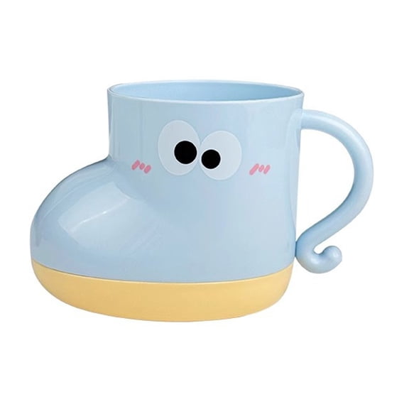 Creative Boot Shape Cute Cup, Toothbrushing Rinse Cup with Handle for Adults Home Decor, Easy to Clean, Pink/Blue