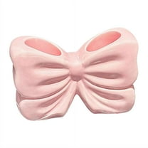 Creative Bowtie Toothbrush Holder, Cute 2-Slot Ceramic Bow Toothbrush Holder, Personalized Bathroom Decor, Quick-Dry Portable Countertop Accessory